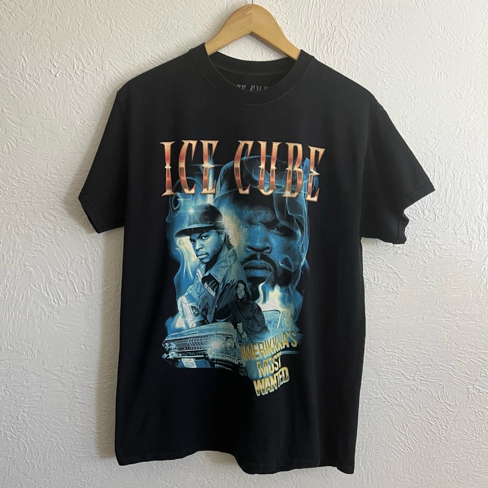 Y2K Ice Cube Hip Hop Rap Band Tee Black Size Medium Unisex